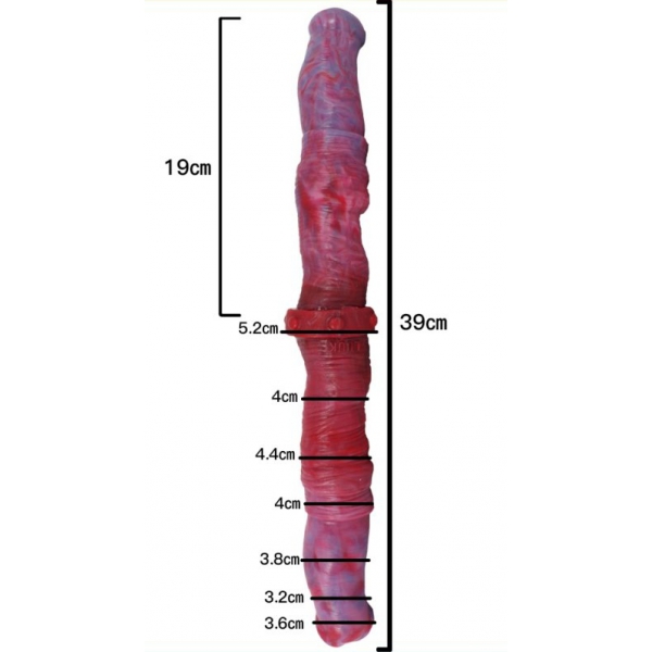 Dubbele Duo Eindigende Dildo 39 x 4.4cm