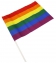 Rainbow-Flagge mit Stiel 30 x 43cm