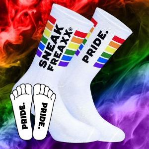 SneakFreaxx Calcetines blancos SneakFreaxx Pride