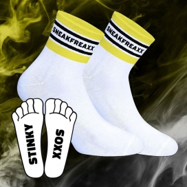 SneakFreaxx Niedrige Socken STINKY SOXX SHORT Weiß