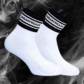 SneakFreaxx Low socks WHITE BLACK SHORT White-Black