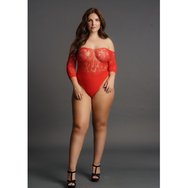 CROTCHLESS Red bodysuit