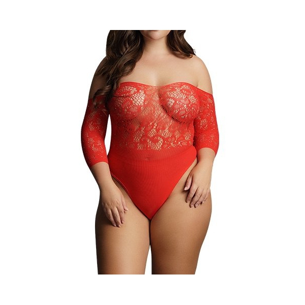 CROTCHLESS Red bodysuit