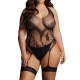 Black CROTCHLESS suspender body