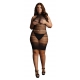 Robe sexy Grande Taille HIGH LACE Noire
