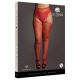 Strumpfhose mit Strapsen RHINESTONE Rot