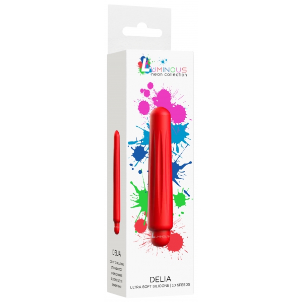 Mini Vibro Delia 12 cm rosso