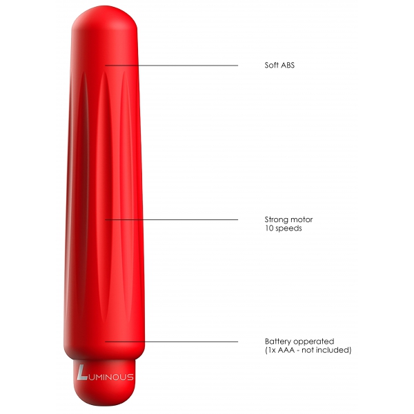 Mini Vibro Delia 12cm Vermelho