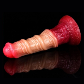 Gradient Color Animal Dildos - 02 RED