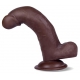 Dildo Deslizante Realista 15 x 4cm Castanho