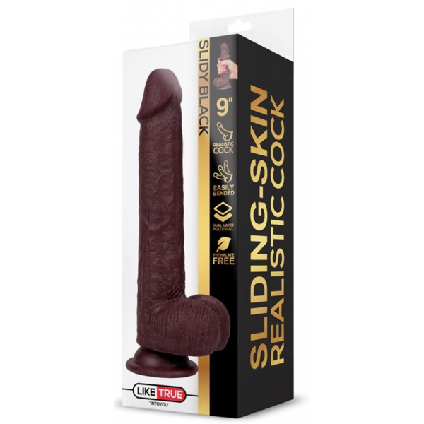 Dildo Deslizante Realístico Galo 17 x 4cm Castanho