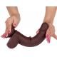 Dildo Deslizante Realístico Galo 17 x 4cm Castanho