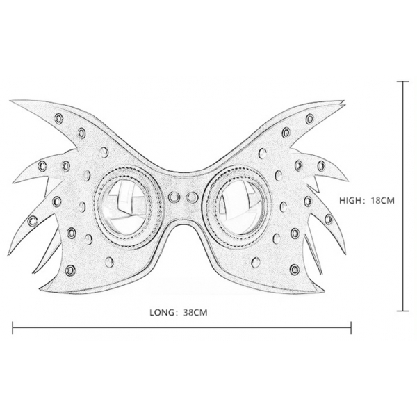 Maschera Wingy nera