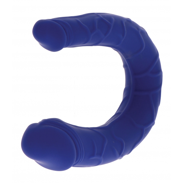 Mini Dildo doppio a U 11 x 3,1 cm blu