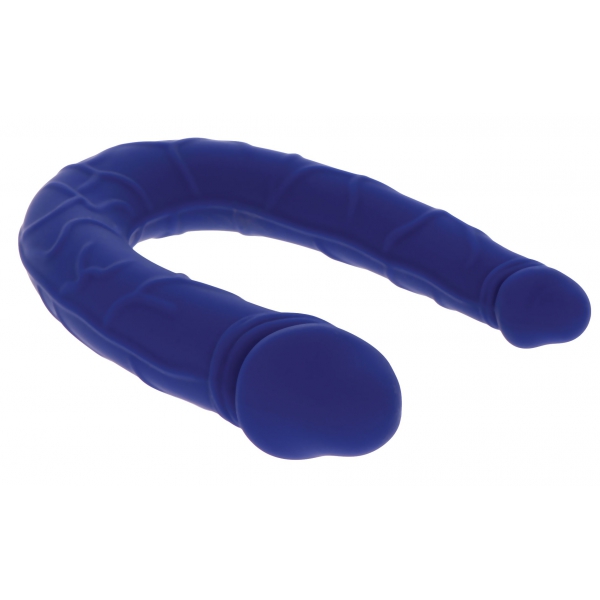 Mini Dildo doppio a U 11 x 3,1 cm blu