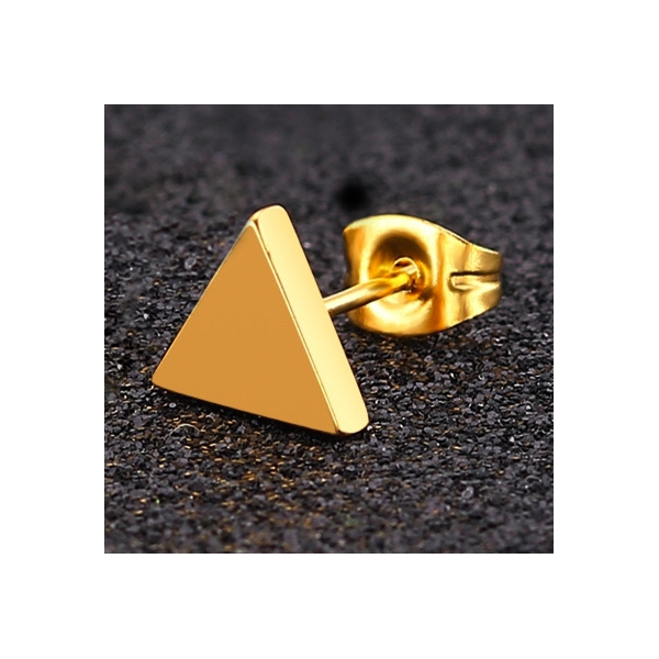 Ohrstecker Triangle 6mm goldfarben