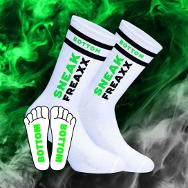 SneakFreaxx Chaussettes Socken Neon Bottom Vert