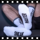 SNEAK MASTER Socken Weiß-Schwarz