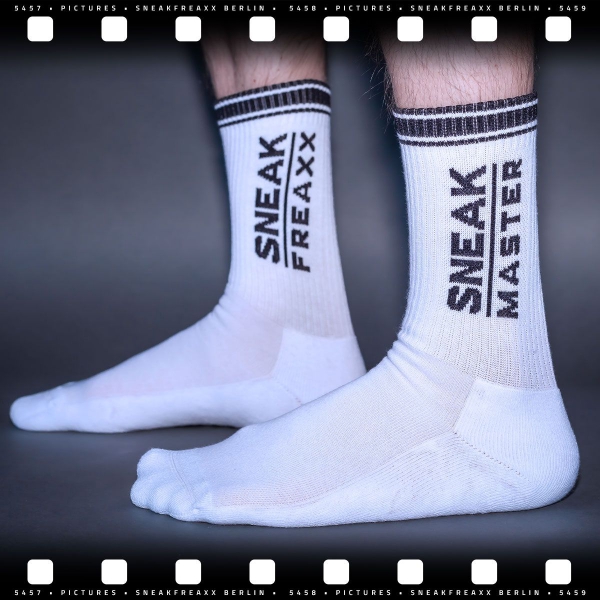 SNEAK MASTER Socken Weiß-Schwarz