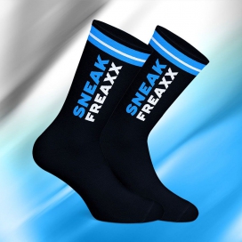 SneakFreaxx BLACK EDITION 3 Socks Black-Blue