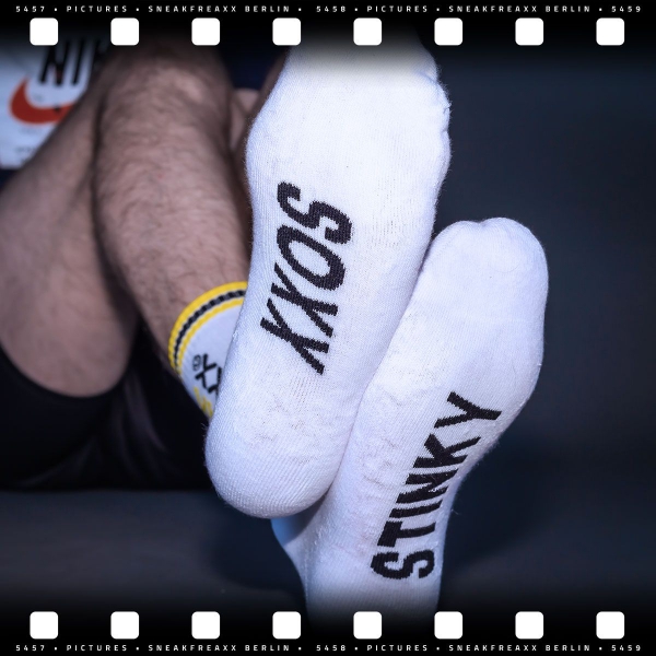 STINKY SOXX Socks White-Yellow