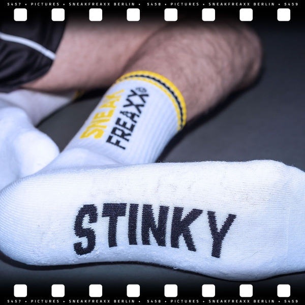 Meias STINKY SOXX Branco-amarelo