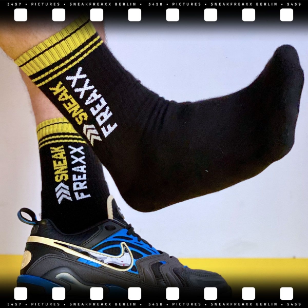 Calcetines BIG STRIPE Negro-Amarillo