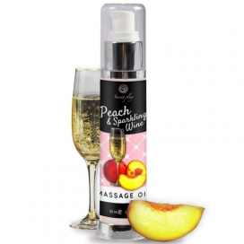 Secret Play Peach Sparkling Wine Massage Oil 50ml