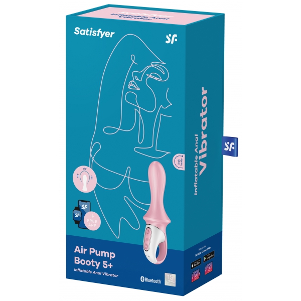 Tapón vibrador inflable Bomba de aire Booty 5+ Satisfyer 10 x 5cm