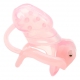 HT ? Silicone Cage Chastity Device - Barbed S PINK