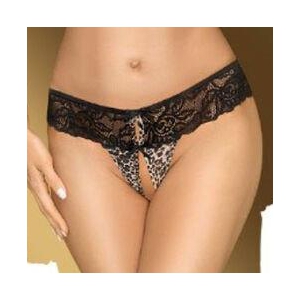 Penthouse Leopard print panties PURE INSTINCTS Black