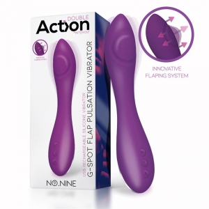 ACTION Vibro G-Spot Flap Pulsator 22cm Paars