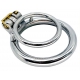 Double Ring Chastity Lock Cage