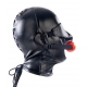 SM hood with gag and Subfull mask Black