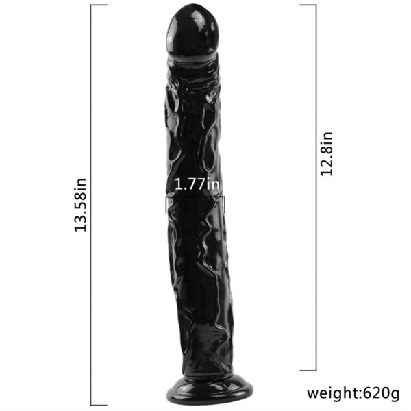 No Ball Suction Realistic Dildo BLACK