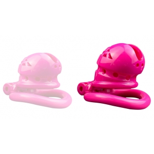 CockLock Gabbia di castità per schiavi del sesso M 6,5 x 3,5 cm rosa