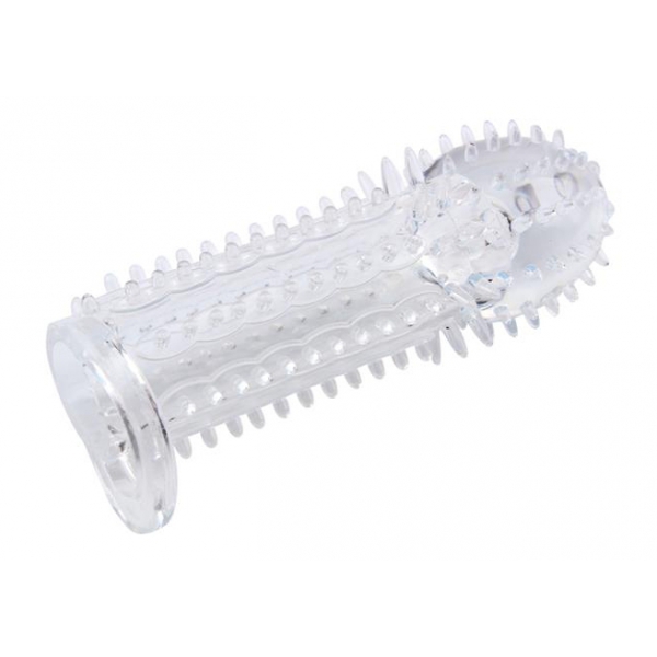 Nubby penis sheath 14.5 x 4.8cm Transparent