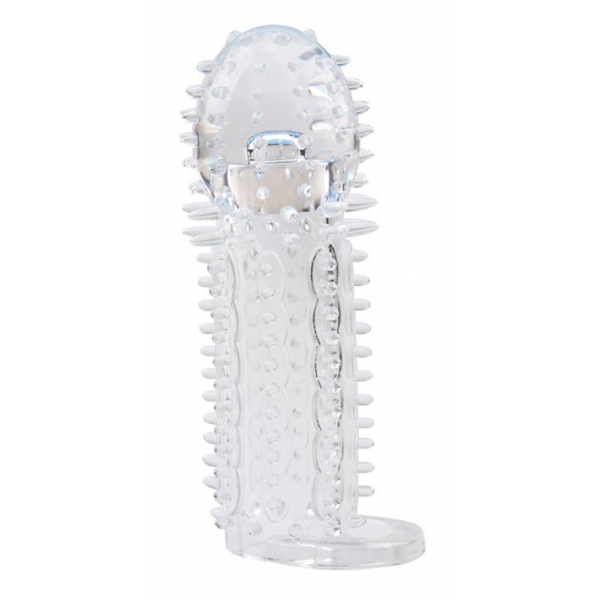 Nubby penis sheath 14.5 x 4.8cm Transparent