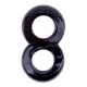 Cazzone morbido Duo Ballstretcher Nero