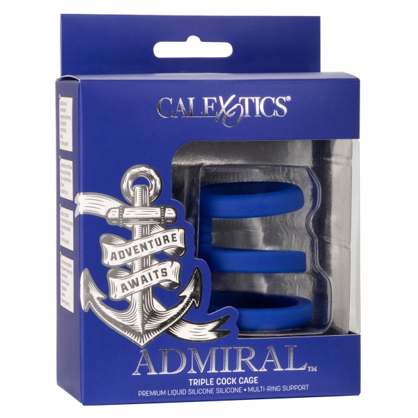 Admiral Triple Cock Cage Blue