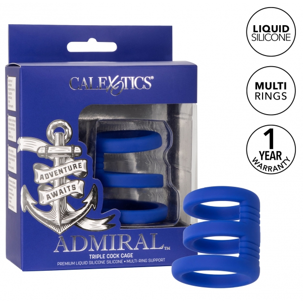 Cockring Triple Cock Cage Admiral 32-37mm