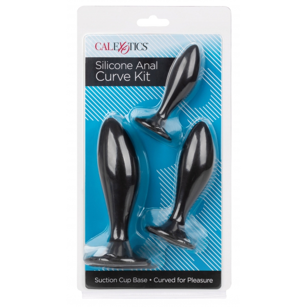 Silicone Anal Curve Kit Black