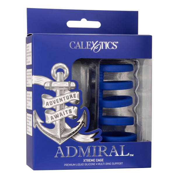 Guaina per pene 5 Cockring Xtreme Cage Admiral 9 cm