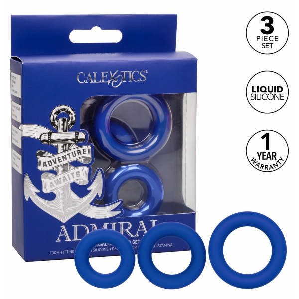 Set van 3 Universele Ring Admiraal Cockrings