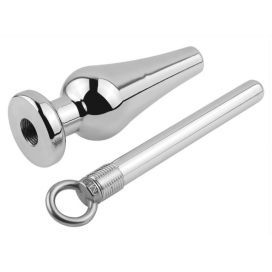 MenSteel Metall Plug mit Ring Hollow Screw 11.5 x 4.3cm