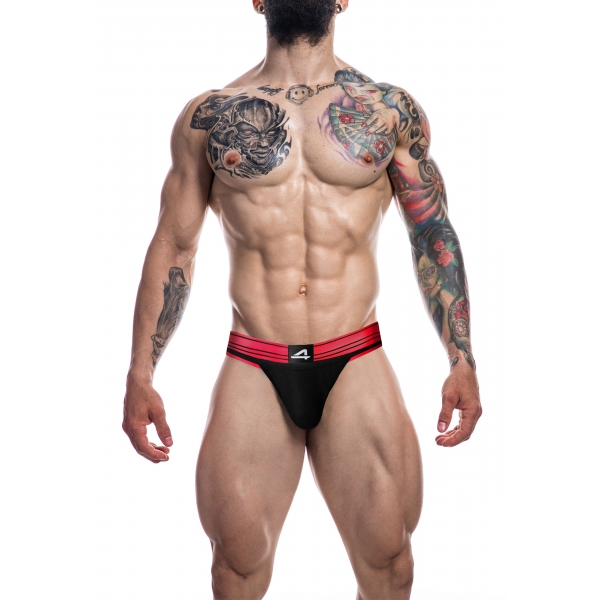 Néon Jockstrap Rugby Black-Pink