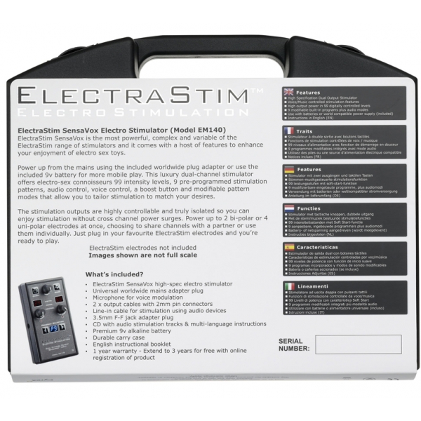 Electroestimulador Sensavox Em140 ElectraStim