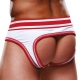 Bodemloze Open Brief Prowler Wit-Rood