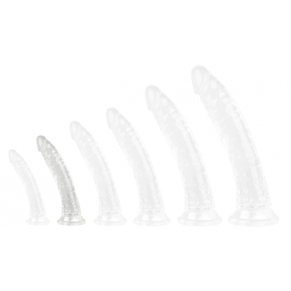 Dildo trasparente No Ball M 18 x 3,5 cm