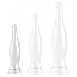 Botella S tapón transparente 18 x 4,5cm